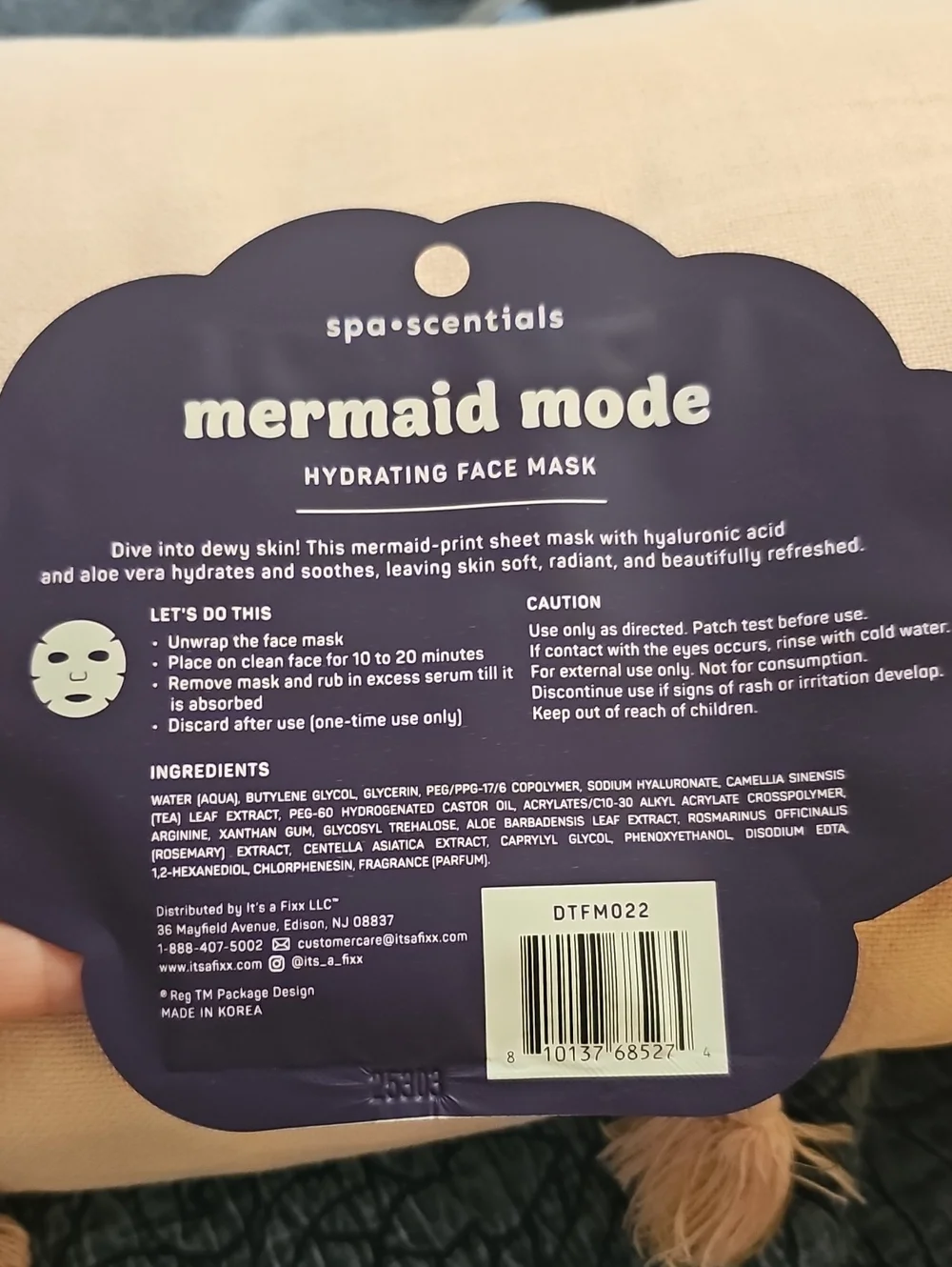Disney Princess Little Mermaid Lip Gloss & Face Mask